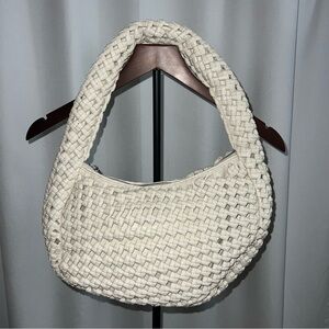 Sincerely Jules Cream Woven Hobo Bag | Chic Neutral Shoulder Purse